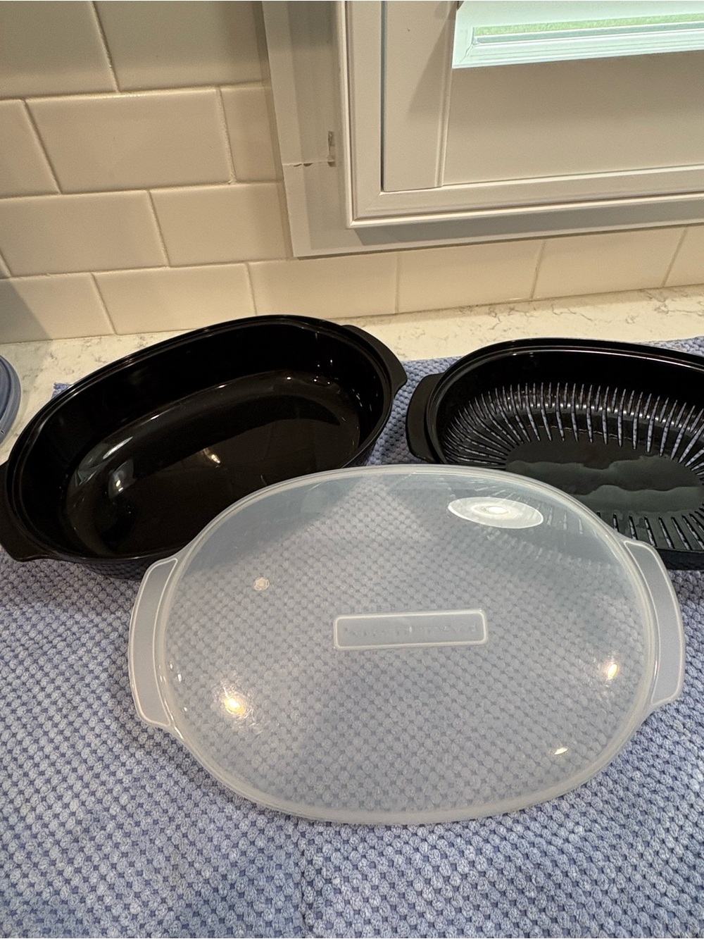 Kitchenaid microwave steamer Container Set with Clear Lid -